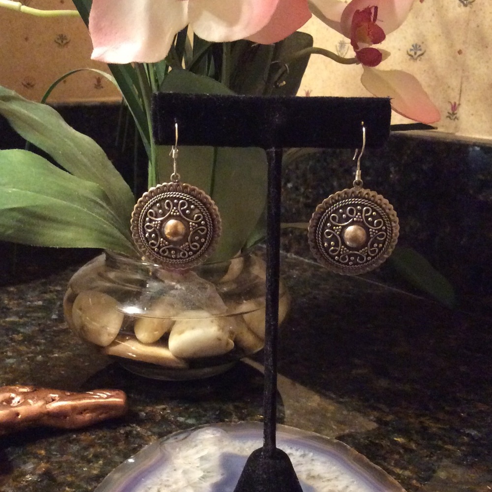 🚫SOLD🚫Dangling concho earrings 925 - Picture 2 of 7